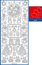 Sticker Weihnachtsmotive - 0954 - rot<br>1 Bogen 10x23cm