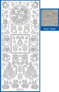 Sticker Weihnachtsmotive - 0954 - silber <br> 1 Bogen 10x23cm