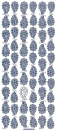 Sticker Ornamente - 1141 - silber <br> 1 Bogen 10x23cm