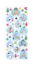 Sticker Christbaumkugeln - mit Silberveredelung