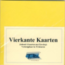 Quadratische Karten mit Umschlag - Goldgelb