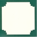 Quadratische Einsteck Karten - Zackenrand <br>  25 Dunkelgrün - 3 Karten mit Umschlag