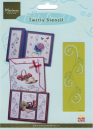 Schablone Twirly Stencil Blumen