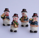 Dekofiguren Schneemann-Chor, 4 Stück sortiert